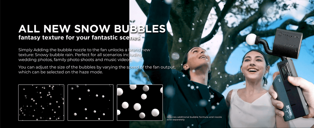 Smoke-filled bubbles created with the PMI Bubble Kit