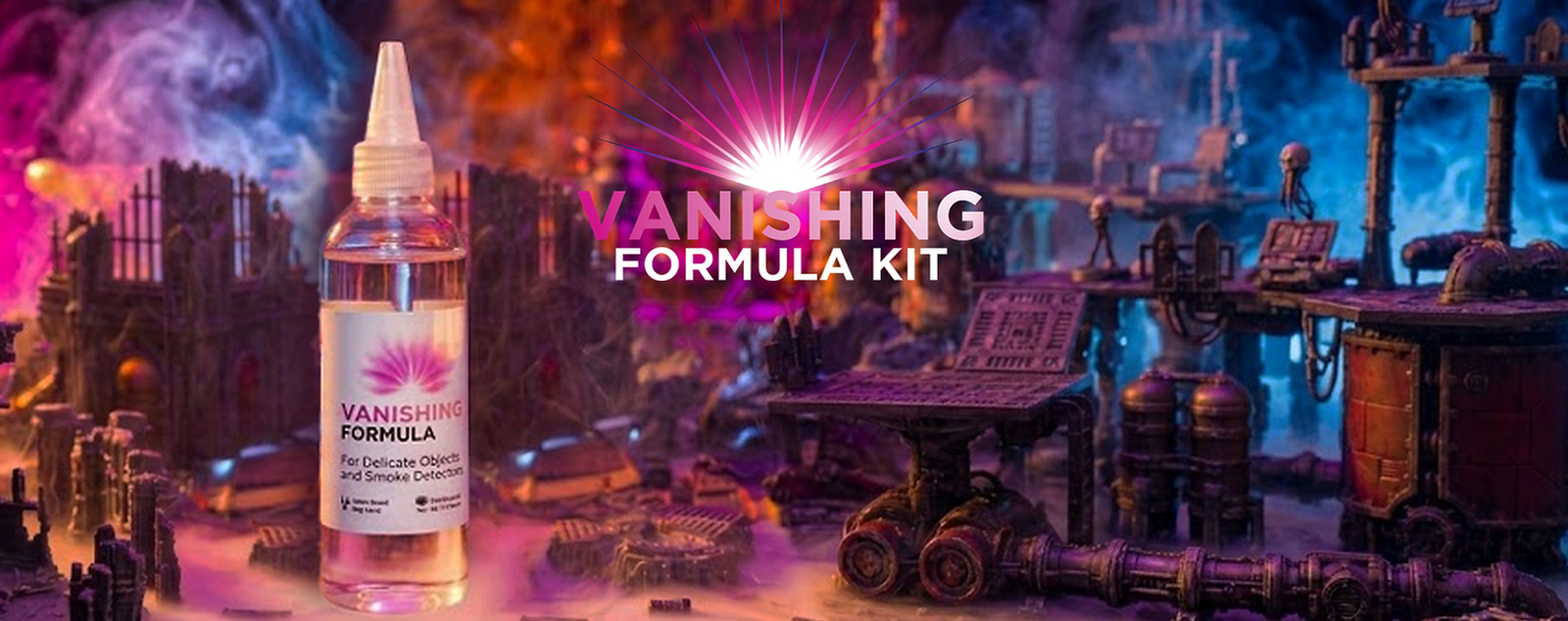 Miniature scene with PMI Vanishing Formula fog effects
